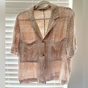 Everlane Linen Workwear Shirt - Women’s S (Iced Coffee)